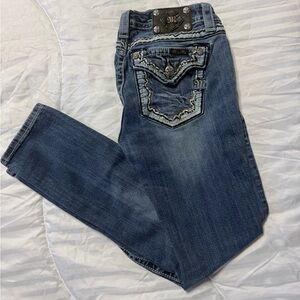 Miss Me Signature Skinny Blue Denim Jeans